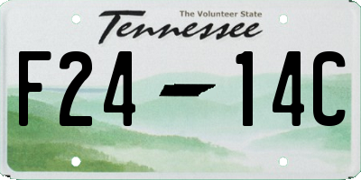 TN license plate F2414C