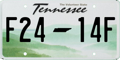 TN license plate F2414F