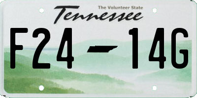 TN license plate F2414G
