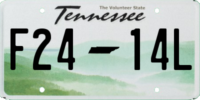 TN license plate F2414L