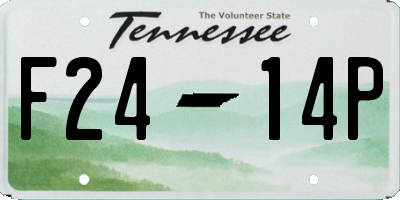 TN license plate F2414P