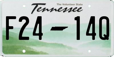 TN license plate F2414Q