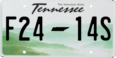 TN license plate F2414S