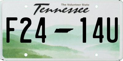 TN license plate F2414U