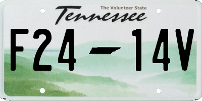 TN license plate F2414V