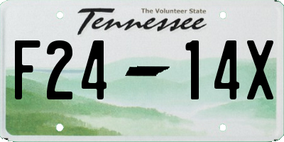 TN license plate F2414X