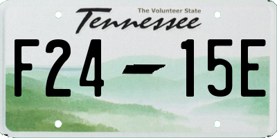 TN license plate F2415E