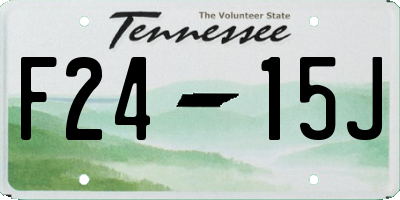TN license plate F2415J