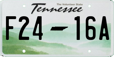 TN license plate F2416A