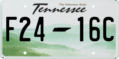 TN license plate F2416C