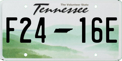 TN license plate F2416E