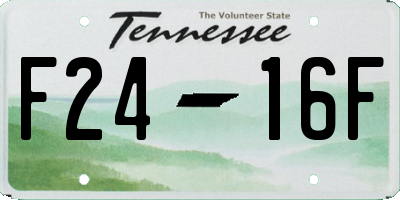 TN license plate F2416F