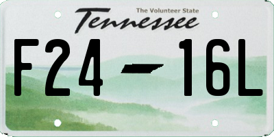 TN license plate F2416L