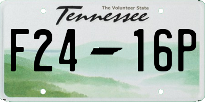 TN license plate F2416P