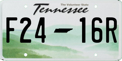 TN license plate F2416R
