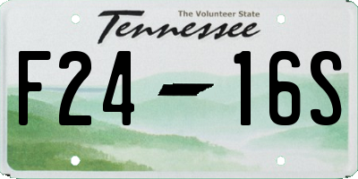 TN license plate F2416S