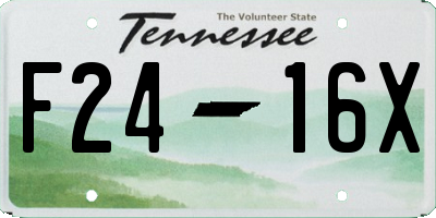 TN license plate F2416X