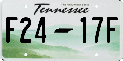 TN license plate F2417F