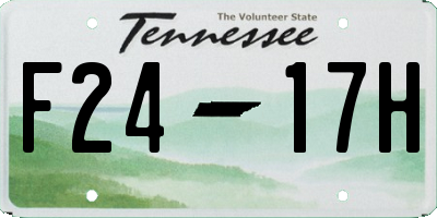 TN license plate F2417H