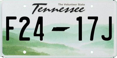 TN license plate F2417J