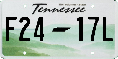 TN license plate F2417L
