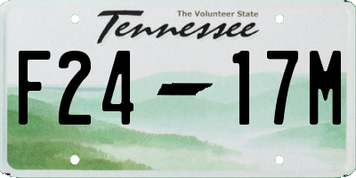 TN license plate F2417M
