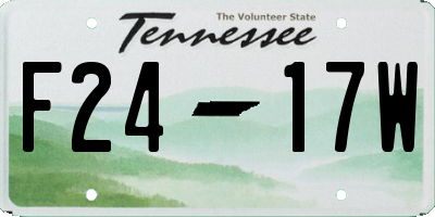 TN license plate F2417W