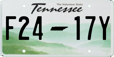 TN license plate F2417Y