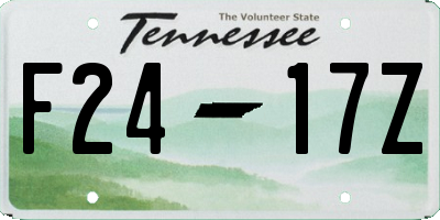 TN license plate F2417Z