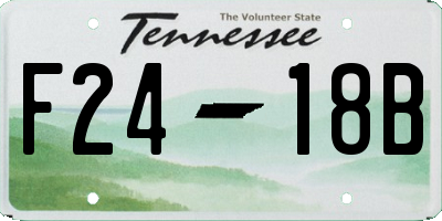 TN license plate F2418B