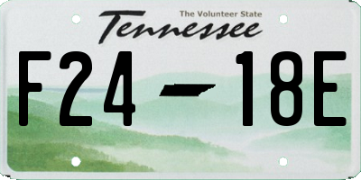 TN license plate F2418E