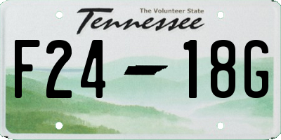 TN license plate F2418G