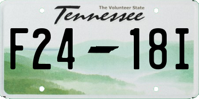 TN license plate F2418I