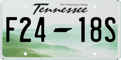 TN license plate F2418S