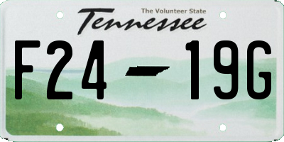 TN license plate F2419G