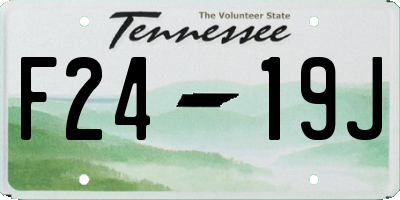 TN license plate F2419J