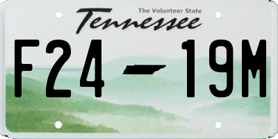 TN license plate F2419M