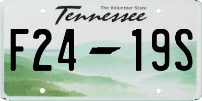 TN license plate F2419S