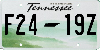 TN license plate F2419Z