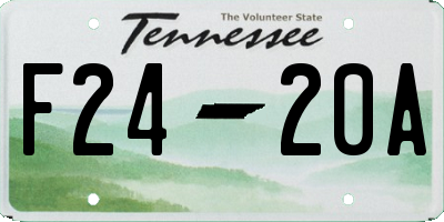 TN license plate F2420A