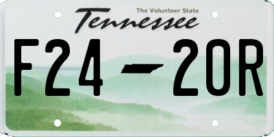 TN license plate F2420R