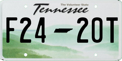 TN license plate F2420T