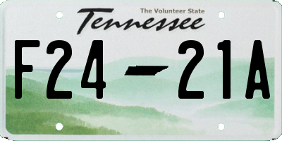 TN license plate F2421A