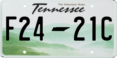 TN license plate F2421C