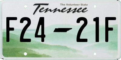 TN license plate F2421F