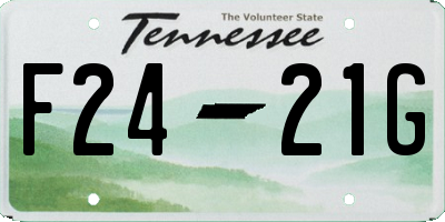 TN license plate F2421G