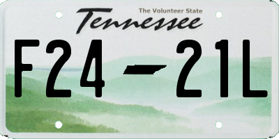TN license plate F2421L