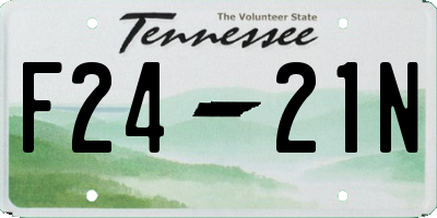 TN license plate F2421N