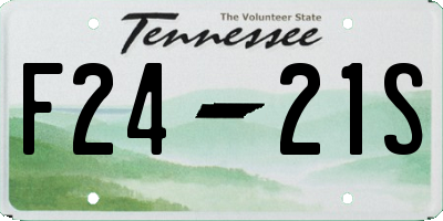 TN license plate F2421S