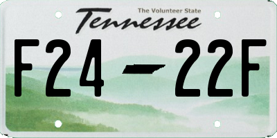 TN license plate F2422F